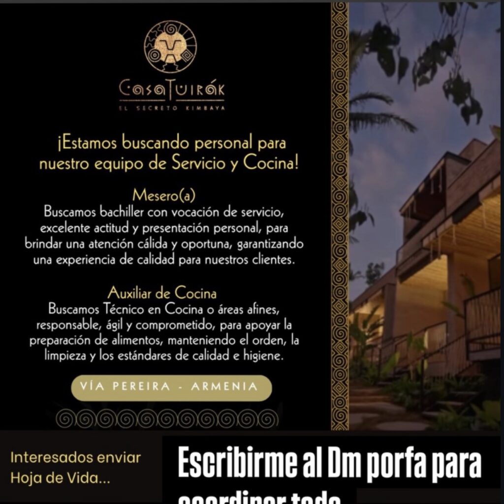 Mesero/Auxiliar de cocina